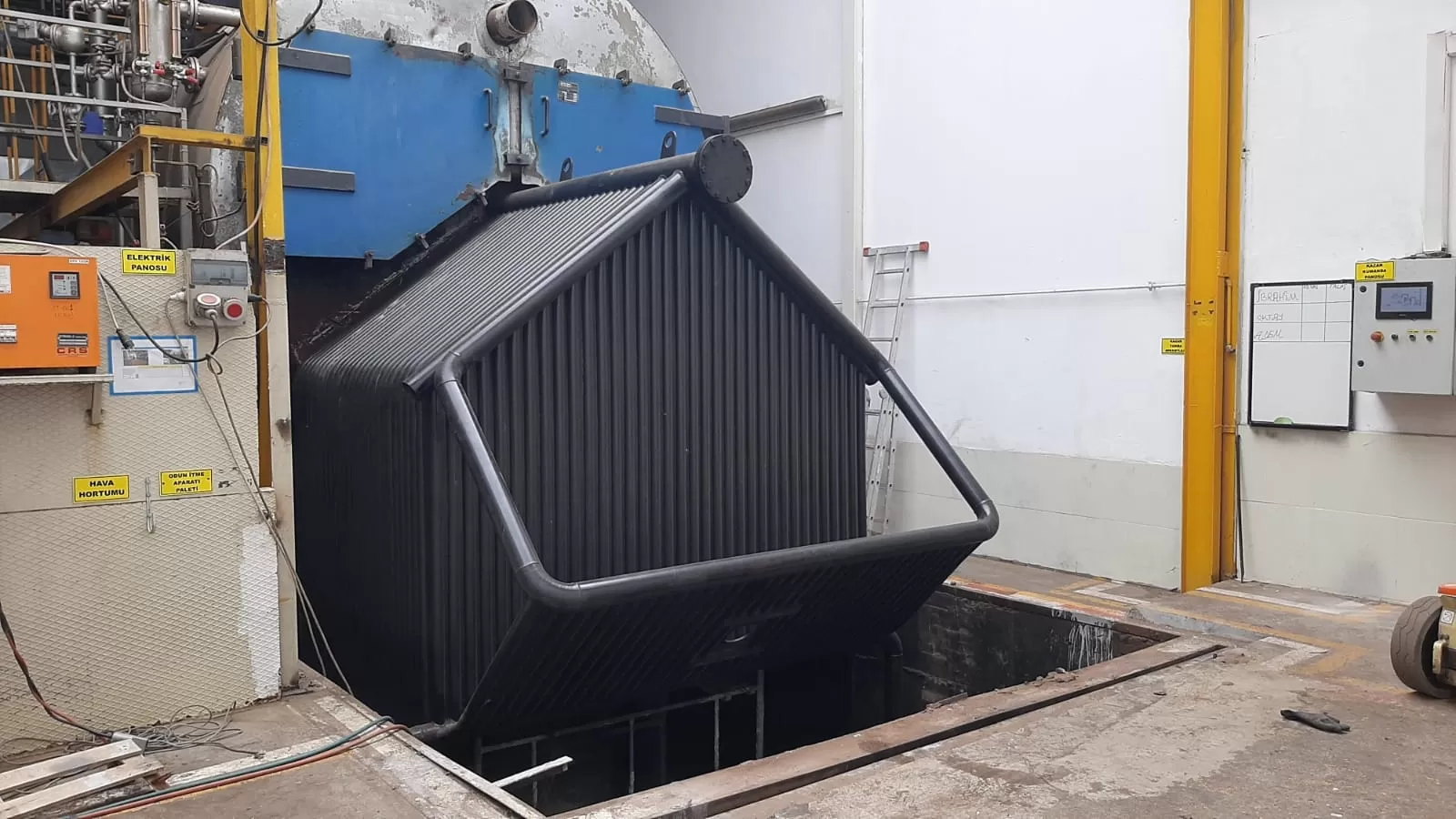 Buhar kazanı ön ocak değiştirme